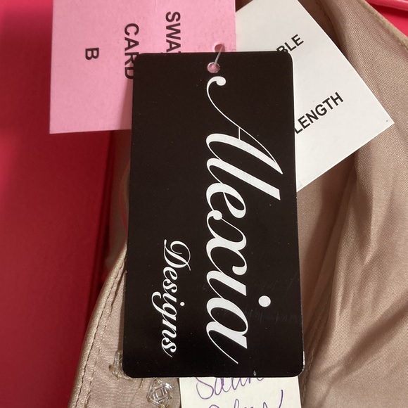 Alexia Designs SAMPLE gown short size 12 bronze - Picture 14 of 14